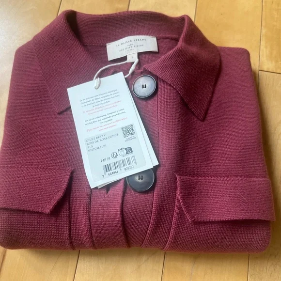 Sezane Betty rosewood sz small nwt - Picture 4 of 4
